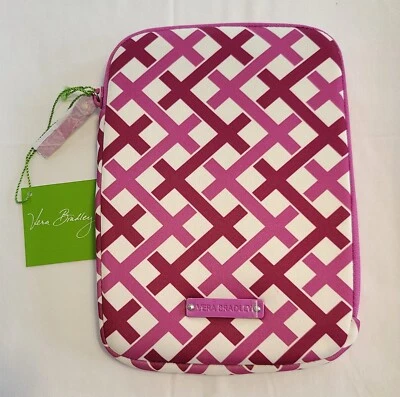 Vera Julep Tulip eReader eBook Sleeve Neoprene 8.5x6.5 Padded Zip Catch All Bag - Image 1 of 4
