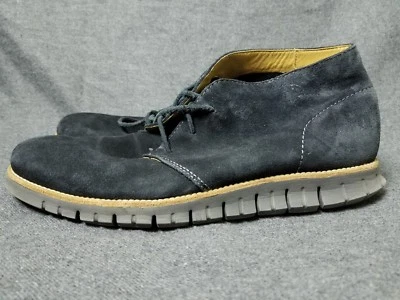 Bota Cole Haan Zerogrand masculina tamanho 13 C13723 couro camurça preta deserto cano alto - Imagem 1 de 4