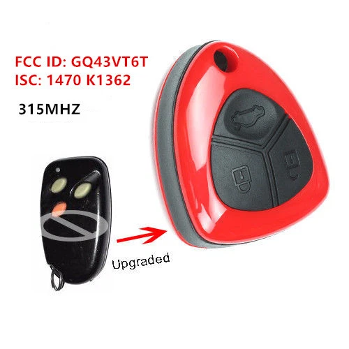 3B Upgraded RemoteTransmitter Fob 315MHz for Mitsubishi Dodge Chrysler GQ43VT6T Foto 1 de 1
