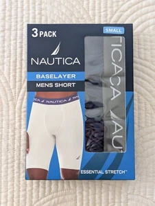 Nautica Base Layer Shorts Herren Small 3er Pack, Dri Fusion Tech Blau Boxershorts - Bild 1 von 6
