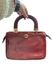Bolso de Colección Etienne Aigner Cuero Sangre de Buey Asa Superior Clásico Carrera Único Retro - Imagen 1 de 8