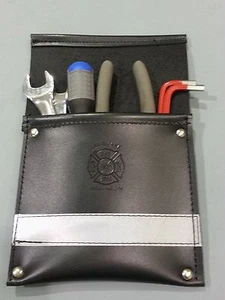 Firefighter Leather Pocket Tool Pouch 3M Silver Reflective - Sav-A-Jake - Picture 1 of 1