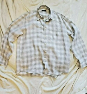 Canali Sportswear Camicia Uomo Multicolore a Quadri Lino Maniche Lunghe - Taglia XL - Foto 1 di 8