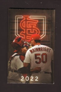 St Louis Cardinals Yadier Molina Adam Wainwright 2022 Pocket Schedule WRMJ - Picture 1 of 2