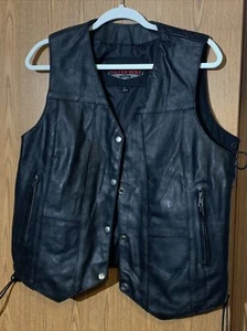 Chaleco de motociclista L para mujer con bolsillos para pistola nuevo sin etiquetas cuero plateado para bicicleta - Imagen 1 de 7