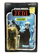 Vintage 1983 Star Wars ROTJ Luke Skywalker Jedi Knight Figure MOC 77 A-Card