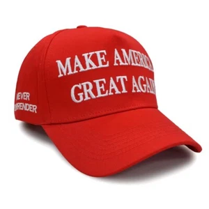 Trump..OFFICIAL..MAGA Hat..NEVER SURRENDER..Make America Great Again..Red - Picture 1 of 6