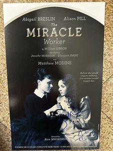Abigail Breslin & Jennifer Morrison Signed Miracle Worker Poster Window Card - Picture 1 of 2