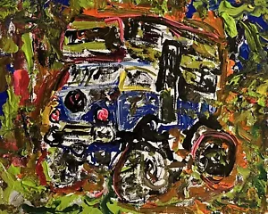VW Camper Van Bus Original 8x10 Art Painting By Louie Vent Volkswagen - Picture 1 of 5