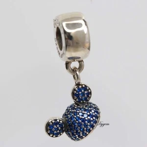 NEU AUTHENTISCH PANDORA CHARM MICKEY MOUSE OHR HUT BLAU 791471NCB MIT WILDLEDER ETUI - Bild 1 von 5