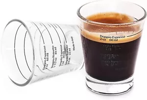 Bicchiere espresso con linee di misura per barista (2 oz.) - Foto 1 di 2