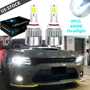 For Dodge Charger 2016-2019 -2PC 6000K White 9005 LED Headlight Bulbs Hi/Lo Beam - Bild 1 von 12