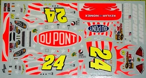 POWERSLIDE 132 #24 DuPONT PATRIOTIC NASCAR 2010 IMPALA JEFF GORDON 1/24 DECAL - Picture 1 of 4