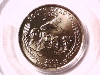 2006 D Washington State Quarter PCGS MS 68 South Dakota Satin Finish 10406061 - Image 1 of 3