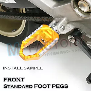 Gold TRC Front Highway Foot Pegs For Buell XB12R Firebolt 2004+ - Picture 1 of 12