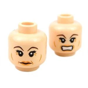 LEGO NARCISSA MALFOY Dual Sided Harry Potter Flesh Minifigure Girl Female Head - Picture 1 of 1