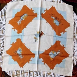 VINTAGE ITALIAN SILK SCARF WITH HORSES AND CARRIAGES NO FLAWS - Picture 1 of 7