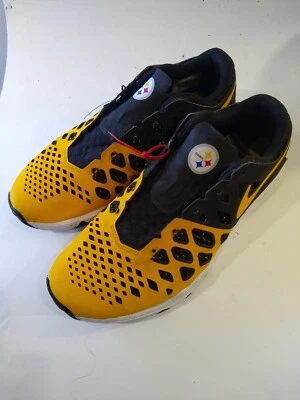 Nike NFL Pittsburgh Steelers Zapatos Negro Dorado Amarillo 848587-714 Talla 8 EE. UU. RARO Foto 1 de 4