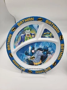 Batman 3 Sectional Kids Melamine Divider Plate Greenbrier International - Picture 1 of 2