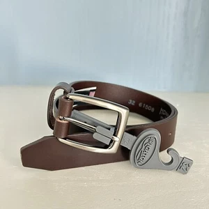 Honest by Brighton Men's Brown Work Belt Size 32 Leather 61508 Handcrafted New - Imagen 1 de 6