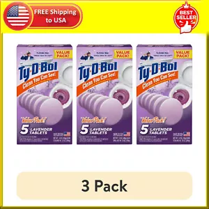 Ty-D-Bol Lavender Toilet Bowl Cleaner Tablets,Bleach Free, 1.4oz 3 PACK - Picture 1 of 11