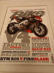Bike Magazine December 2008 Aprilia RSV4 Kawasaki ZX6R ZZR Suzuki GSX BMW K1200S - Picture 1 of 12