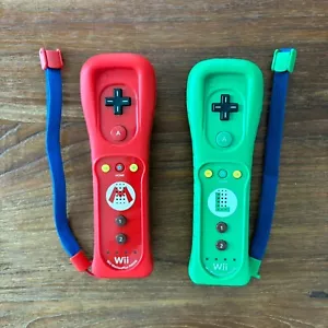 Wii Mario & Luigi Remote Controller Motion Plus Set of 2 Nintendo Official Japan - Picture 1 of 11