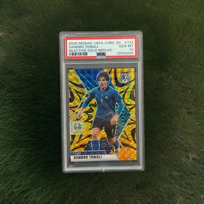 2020 Panini Mosaic UEFA Euro ‘20 Italy Sandro Tonali Reactive Gold Mosaic PSA 10 - Image 1 of 3