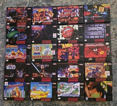 Lote de 20 juegos SNES y 20 fundas protectoras.  Super Nintendo. **LEER** Foto 1 de 3
