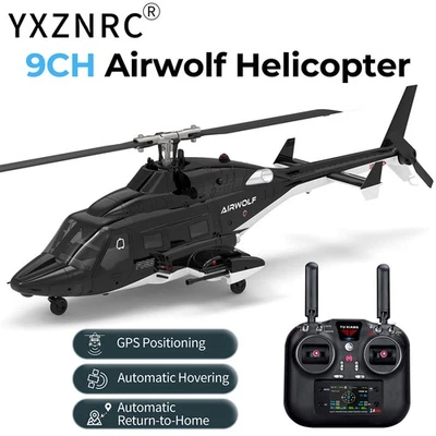 YUXIANG RC Helicopter Airwolf 1:34 9CH 2.4G Optical Flow Positioning RC Aircraft - Image 1 of 4