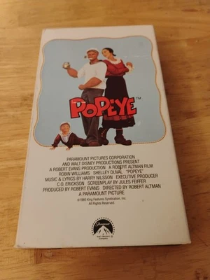 Popeye 1980 VHS Paramount Home Video Robin Williams - Image 1 of 4