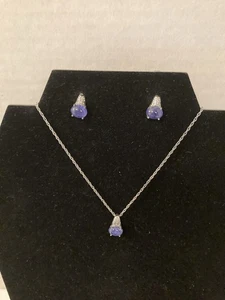 Stauer Tanzanite Celebration Necklace & Earrings Set - Picture 1 of 14