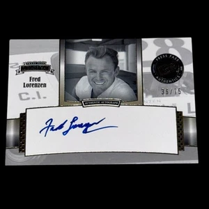 Fred Lorenzen NASCAR HOF signed card 2012 LEGENDS PRESS PASS AUTHENTICS #38/75 - Picture 1 of 2