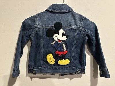 Baby Gap X Disney Mickey Mouse Toddler Denim Jacket Size 4 Years  - Image 1 of 4