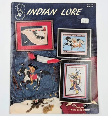 Indian Lore-Phyllis Berry Wooten-Cross Stitch Pattern Booklet Native American  - Image 1 of 3