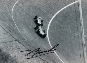 SIGNED TONY BROOKS FERRARI DINO 246 1959 GERMAN GP AVUS F1 PHOTO AUTOGRAPH - Picture 1 of 3
