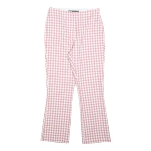 ZARA Damen Baumwollmischung Rosa & Weiß Regular Fit Gerades Bein Hose W28 L26 - Bild 1 von 6