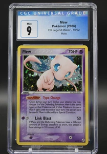 Pokemon 2006 EX Legend Maker Mew Holo 10/92 CGC 9 - Foto 1 di 2