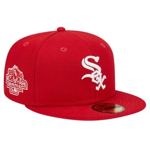 Men's New Era Red Chicago White Sox Logo 59FIFTY Fitted Hat - Picture 1 of 6