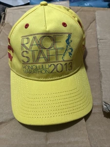 Honolulu Marathon 2013 Yellow Kokua Staff Crew Adjustable Hat Adidas - Picture 1 of 8