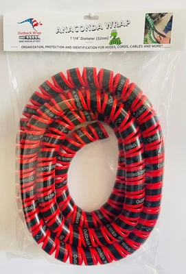 Outback Wrap Anaconda | Hose Protector & Tagging Wrap 32mm x 10ft Red