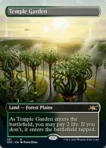 Temple Garden #281 MTG Unfinity UNF Rare Borderless Mint/Near Mint - Image 1 of 1