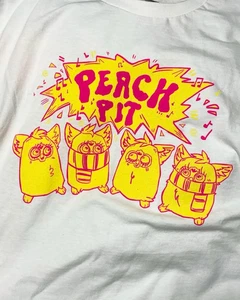Peach Pit Weihnachten Furby weiß Baumwolle alle Größen S-5XL Unisex T-Shirt HT231 - Bild 1 von 4