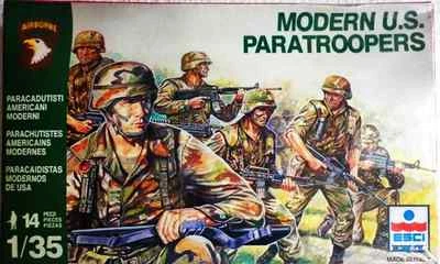 ESCI ERTL #5501 1/35 Paracaidistas modernos de Estados Unidos - Juego en caja como nuevo Foto 1 de 4