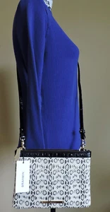 Brahmin Perri Creme Cream Aurora Black Snake Embossed Leather Cross Body NWT - Picture 1 of 9