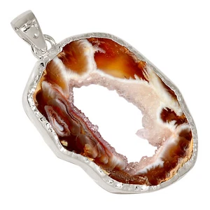 Natural Oco Geode Druzy 925 Sterling Silver Pendant Jewelry ALLP-26138 - Picture 1 of 1