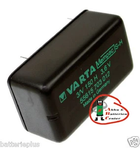 Varta Mempac 3/V150 Knopfzellen - Akku  / 3,6V / 150mAh NI-MH Print 2/2 pin ++-- - Picture 1 of 1