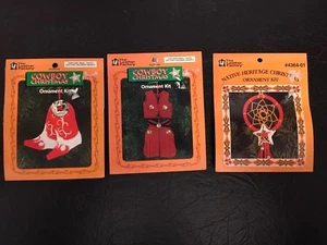 Lot Of 3 The Leather Factory Christmas Crafts - Picture 1 of 8
