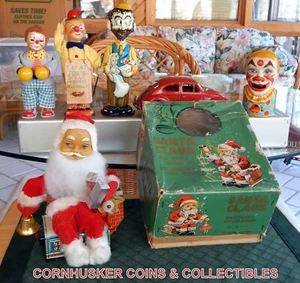 1950'S SANTA CLAUS BATTERY OP WITH BOX~JAPAN~ WORKING - RARE ~ VIDEO - Picture 1 of 13