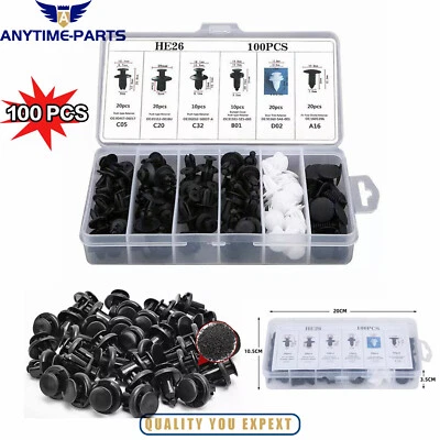 100x For Hyundai car Fixing Fastener Bumper Fender Liner Push Type Retainer Clip - Image 1 of 4